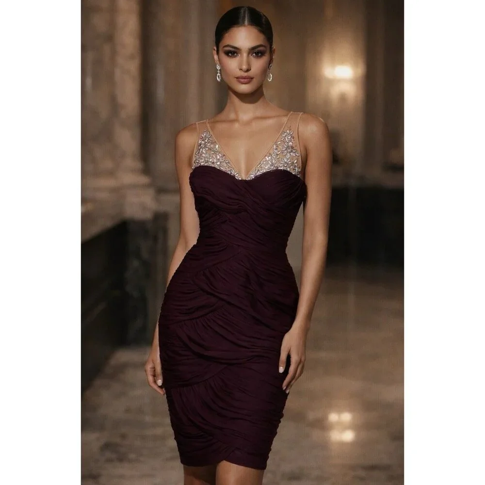 Adrianna Papell Short Formal Dress Size 6 New With Tags - Picture 1 of 15